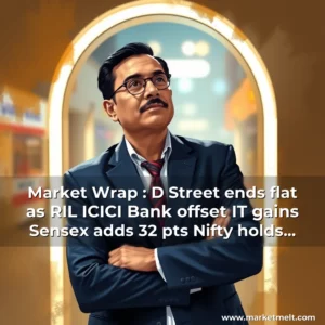 Read more about the article Market Wrap : D  Street ends flat as RIL  ICICI Bank offset IT gains  Sensex adds 32 pts  Nifty holds 23  650