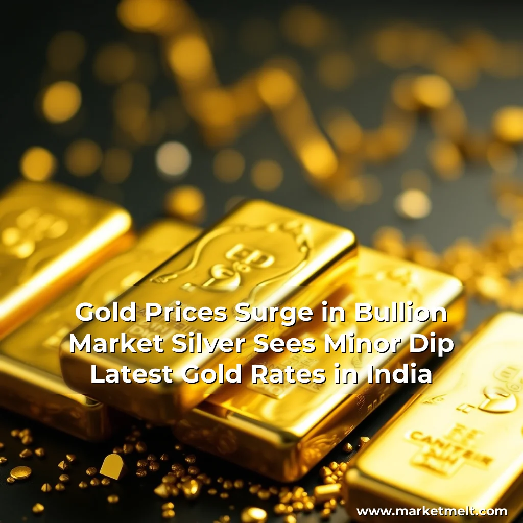 Read more about the article Gold Prices Surge in Bullion Market  Silver Sees Minor Dip  Latest Gold Rates in India