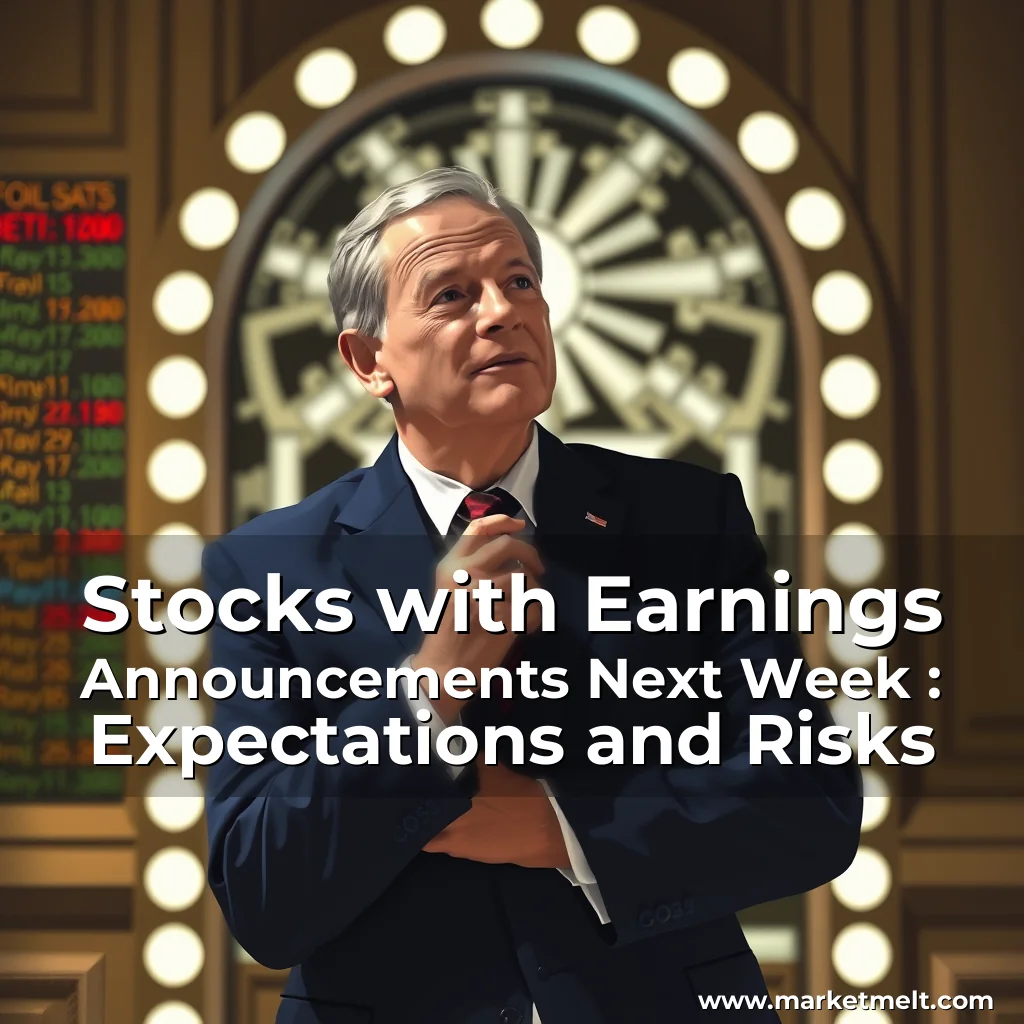 Read more about the article Stocks with Earnings Announcements Next Week : Expectations and Risks