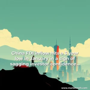 Read more about the article China FDI inflow hits a 3  year low in January in a sign of sagging investor confidence  Newsday Zimbabwe