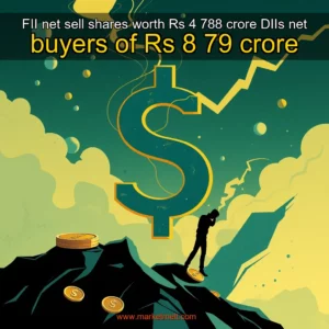 Read more about the article FII net sell shares worth Rs 4  788 crore  DIIs net buyers of Rs 8  79 crore