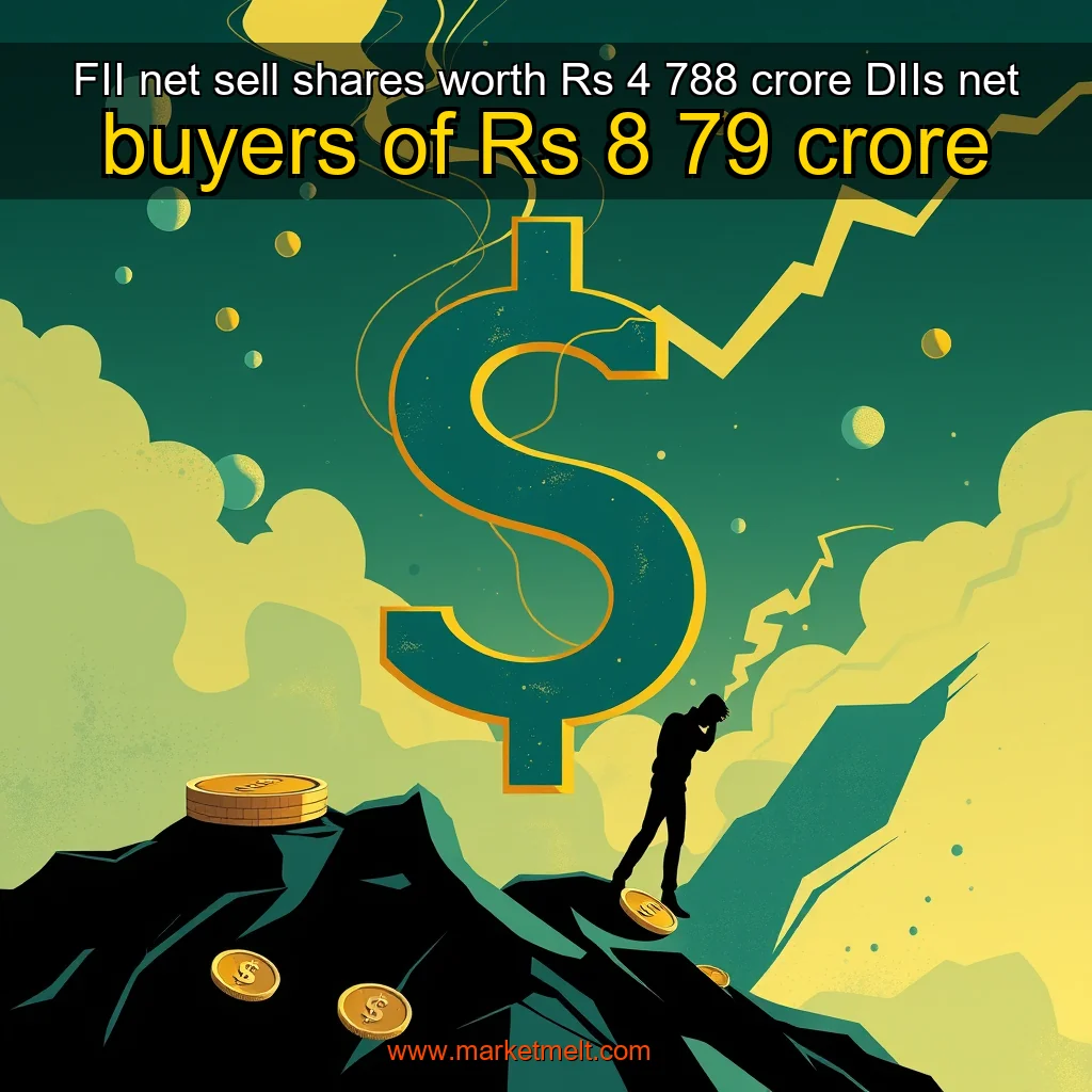 Read more about the article FII net sell shares worth Rs 4  788 crore  DIIs net buyers of Rs 8  79 crore