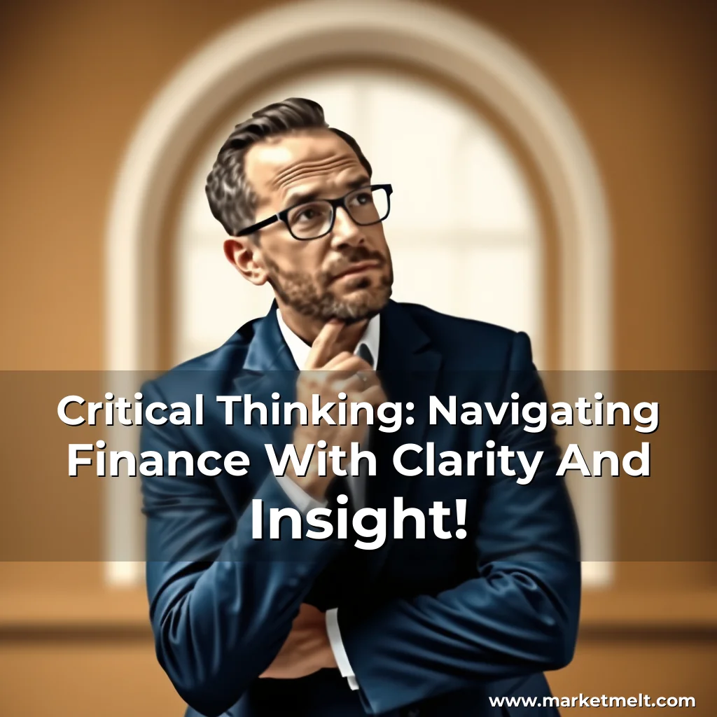 Read more about the article Critical Thinking: Navigating Finance With Clarity And Insight!