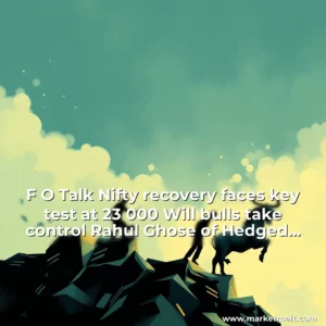 Read more about the article F  O Talk  Nifty recovery faces key test at 23  000  Will bulls take control  Rahul Ghose of Hedged  in answers