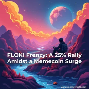 Artistic representation for FLOKI Frenzy: A 25% Rally Amidst a Memecoin Surge